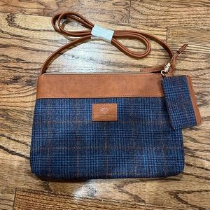 NWOT Tartan British Bag Company Crossbody Bag with matching wallet